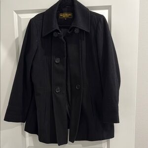 MARVIN RICHARDS NEW YORK Women's Black Double-Breasted wool blend Coat sz 1x